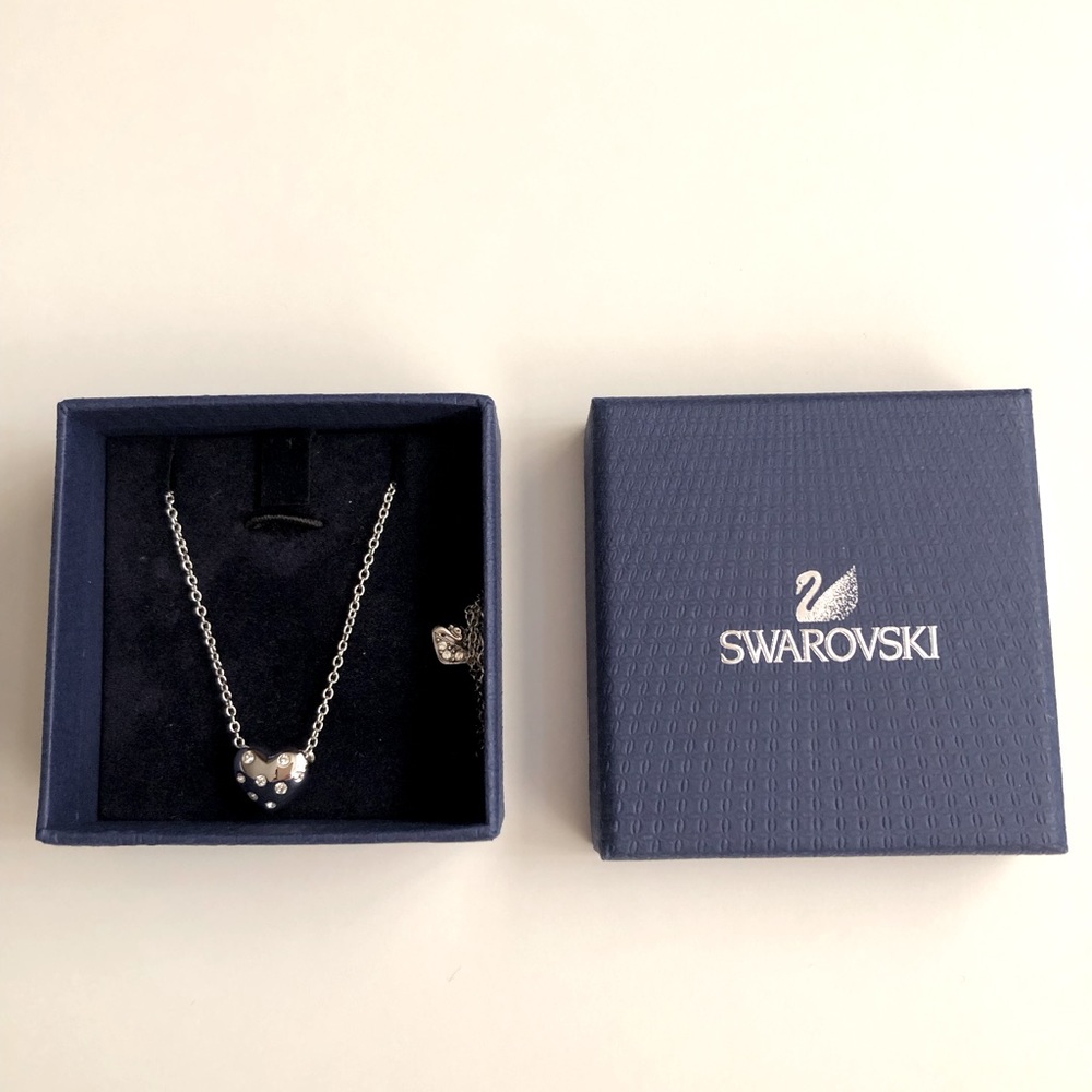 Swarovski heart with crystals necklace